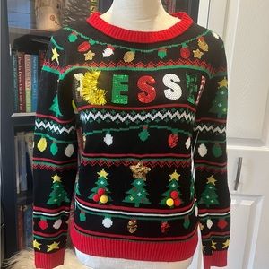 🎄Brand New withTags Women’s/Junior’s Blessed Logo Ugly Christmas Sweater size S